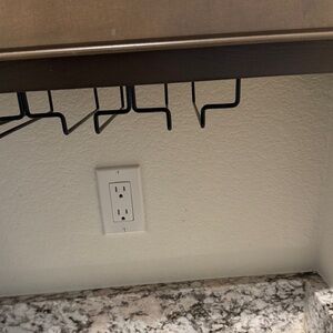 Under-Cabinet Stemware Rack in Black